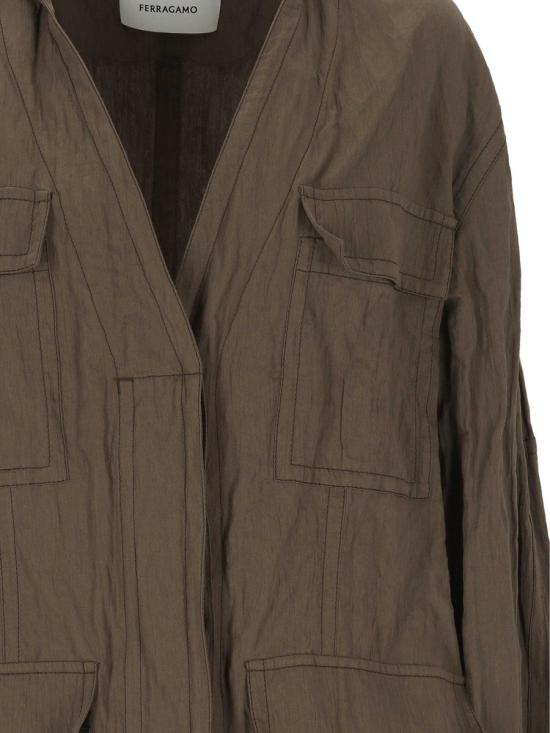 25SS 살바토레 페라가모 스커트 13G998782567 CONCRETE - SALVATORE FERRAGAMO