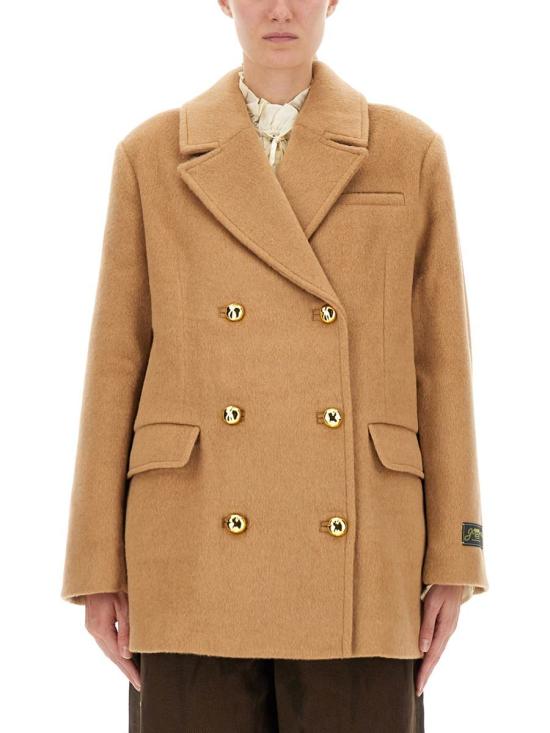 25FW 가니 더블 브레스트 자켓  W0876 399 BROWN