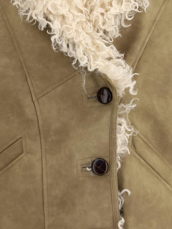 25FW 이자벨마랑에뚜왈 CLEA 클레아 퍼 시어링 코트  MA0427FAC3A01E 50TA Beige - ISABEL MARANT ETOILE