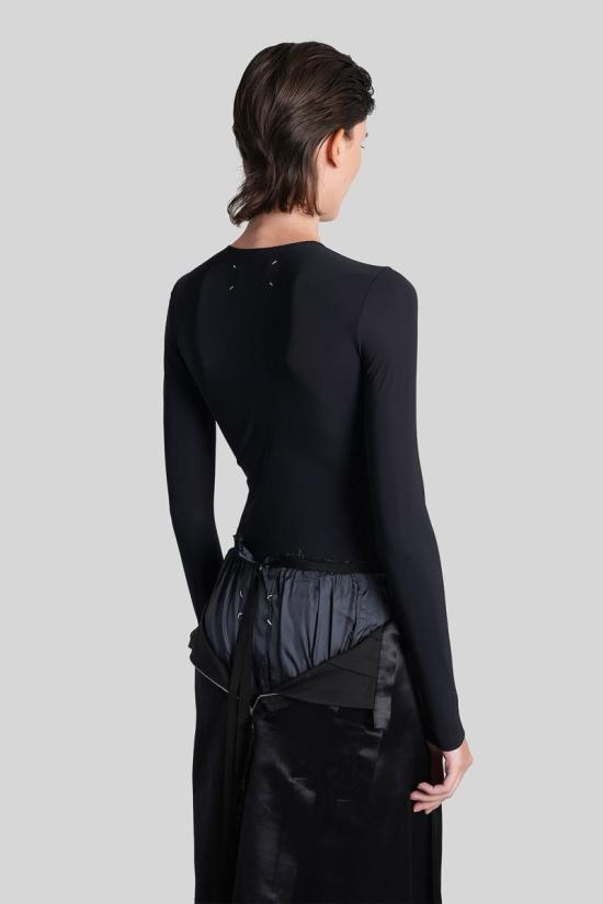 25FW 마르지엘라 바디수트 티셔츠 422601 S51NA0056S20518 Black - MAISON MARGIELA