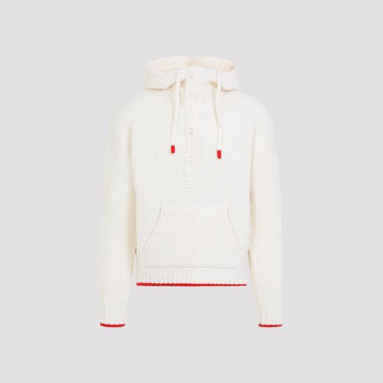 25FW 카사블랑카 후드 티셔츠 MAW25KW104301 WHITE