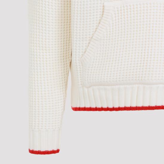 25FW 카사블랑카 후드 티셔츠 MAW25KW104301 WHITE - CASABLANCA