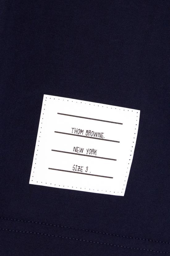 25FW 톰브라운 반팔 티셔츠 MJS288A00042 415 NAVY - THOM BROWNE