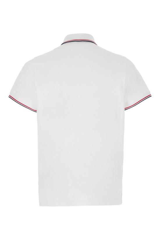 26SS 몽클레어 트리밍 코튼 피케 폴로 셔츠 8A7030084556 001 Bianco - MONCLER