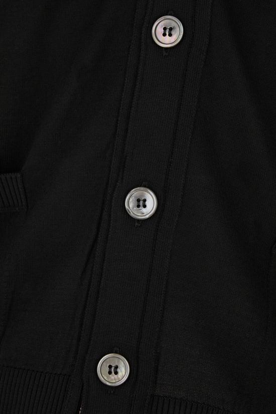 25FW 톰브라운 4바 서스테이너블 파인 메리노 울 클래식 가디건  MKC002AY1014 001 BLACK - THOM BROWNE