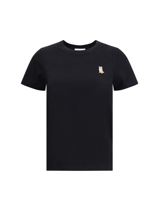 25FW 메종키츠네 레이디 폭스 레귤러 티셔츠 PW00122KJ7026 P199 BLACK