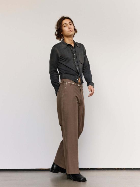  카미엘 포트젠스 스트레이트 팬츠 카미엘 포르겐스 폴리울 트윌 스트레이트 슬랙