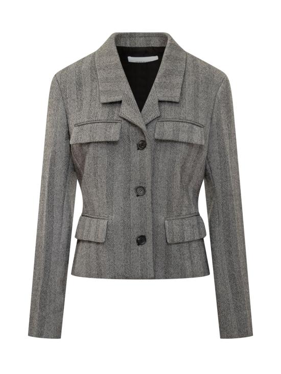 25FW 살바토레 페라가모 수트 자켓 13H682788119 602 NERO WHITE