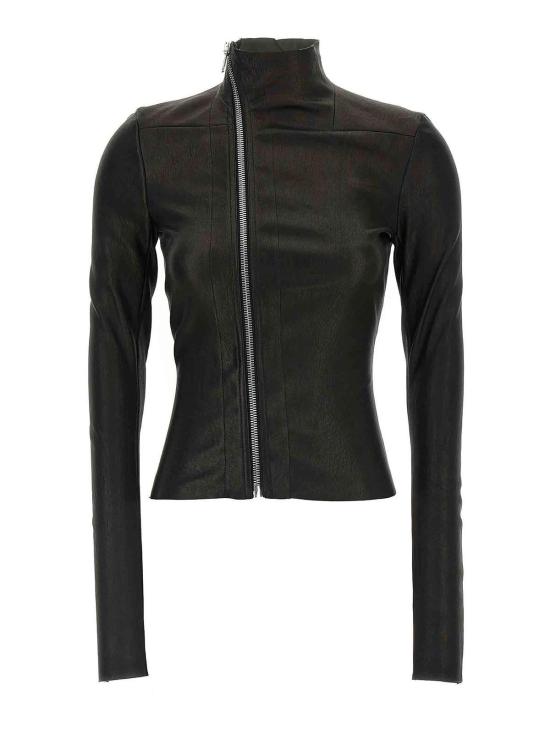  릭 오웬스 가죽 자켓 RP02E4701LSV09 Black