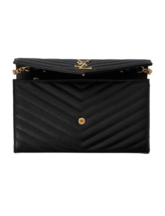 25FW 생로랑 레더 카산드라 체인 월렛 377828BOW01 1000 Nero - SAINT LAURENT