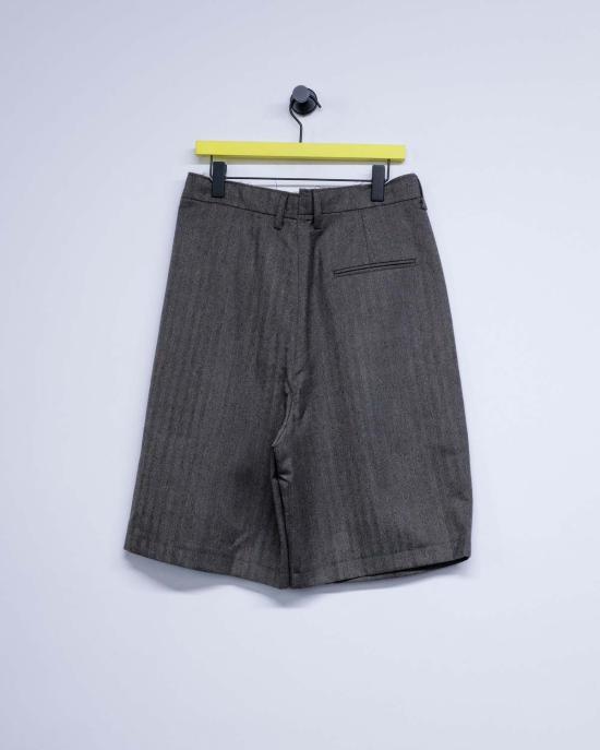  카미엘 포트젠스 숏팬츠 Camiel Fortgens 헤링본 울 슬림 수트 쇼츠 - CAMIEL FORTGENS