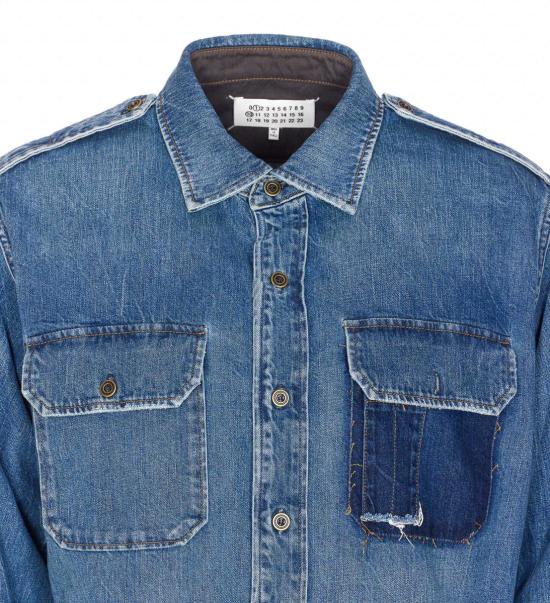 25FW 마르지엘라 긴팔 셔츠 S50DT0064M30034961 BLUE - MAISON MARGIELA