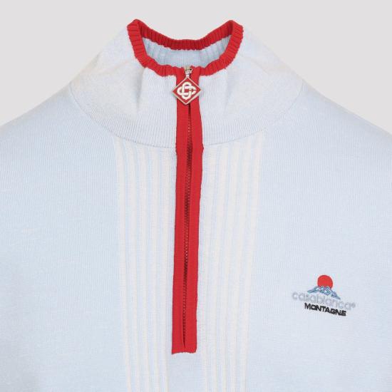 25FW 카사블랑카 긴팔 티셔츠 MAW25KW105301 BLUE - CASABLANCA