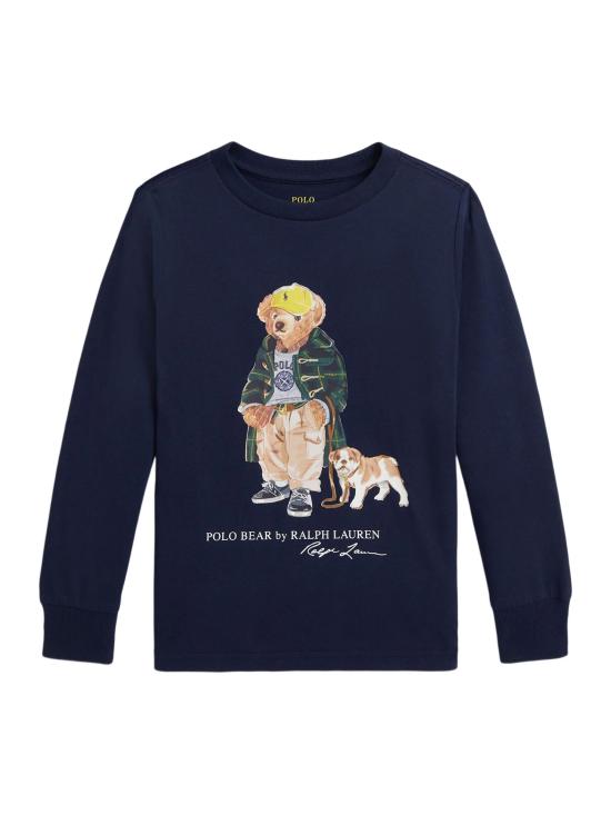 25FW [키즈] 폴로 랄프로렌 티셔츠 323 981177 001 001 FA25 BEAR REFINED NAVY