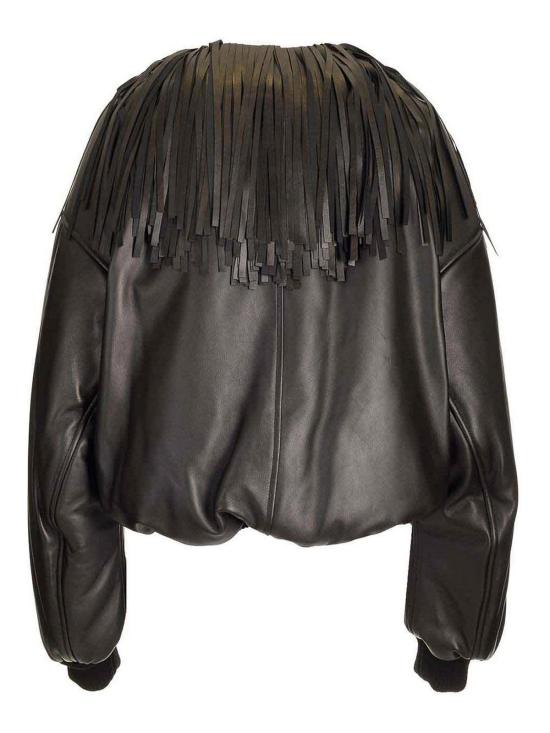 25SS 알라이아 가죽 자켓 AA9V1074C228A995 Black - ALAIA