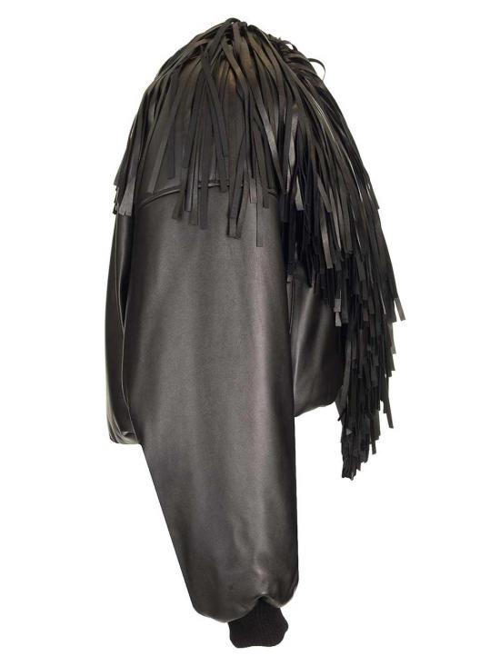 25SS 알라이아 가죽 자켓 AA9V1074C228A995 Black - ALAIA