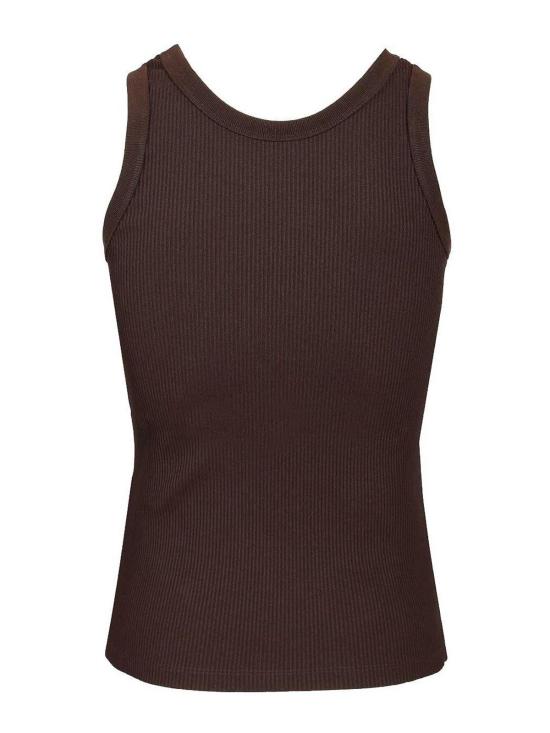  펜디 민소매 티셔츠 FY1278AU9KF1NIC Brown - FENDI