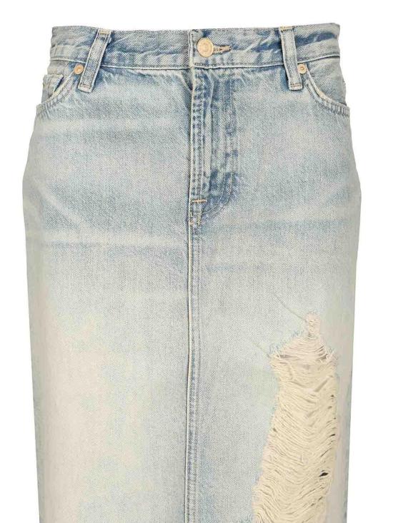 26SS 세븐포올맨카인드 미디 스커트 7U013066U7PAS Light Blue - 7 FOR ALL MANKIND