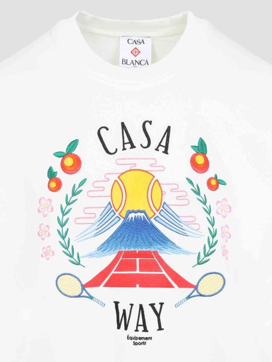  카사블랑카 긴팔 티셔츠 MPF25JTP29303 White - CASABLANCA