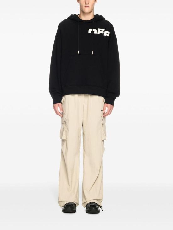 26SS 오프화이트 후드 티셔츠 OMBB085S25FLE00G1001 Black - OFF WHITE