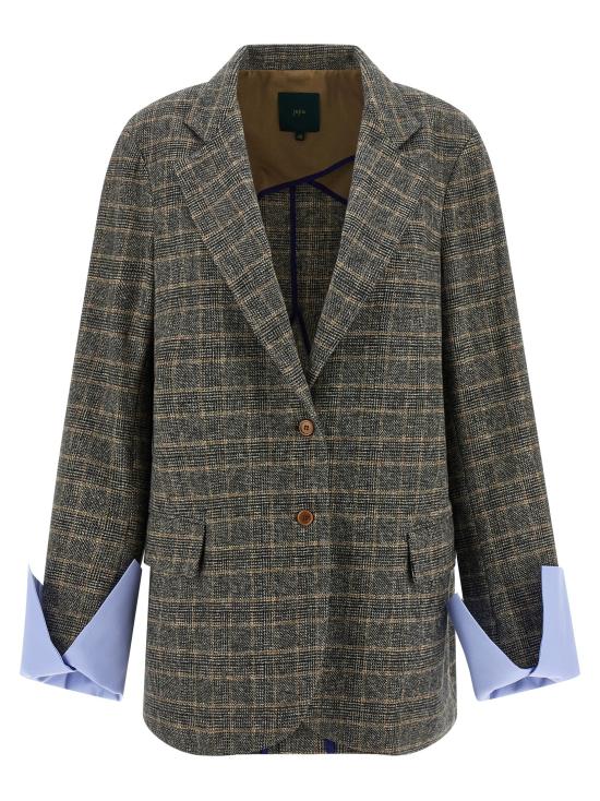 25FW 제지아 수트 자켓 MJD514A26245COTTONCHECK