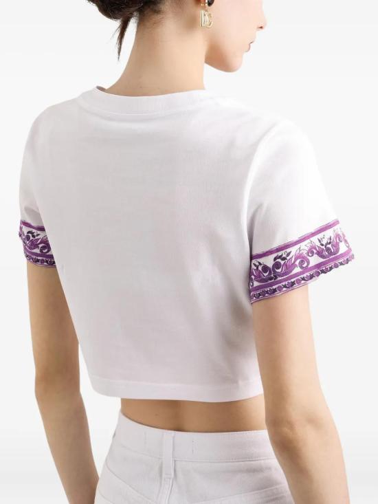 25FW 돌체앤가바나 반팔 티셔츠 F8V54ZII7IG I03TN MAIOLICA 3 VIOLA - DOLCE & GABBANA