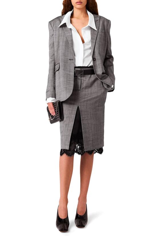 25FW 스텔라 맥카트니 미디 스커트 6301563GR650 1202 Grey - STELLA MCCARTNEY