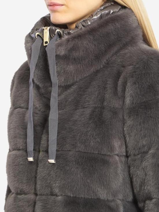 25FW 에르노 레이디 얼터너티브 퍼 & 울트라라이트 나일론 베스트 PI002123D 126309480 Anthracite - HERNO