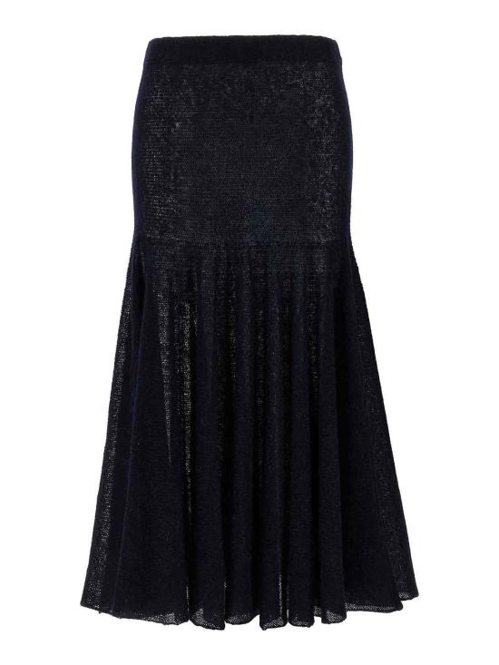  마그다뷰트림 미디 스커트 288725NAVY Blue