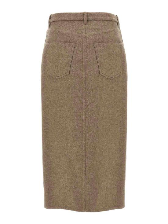 25FW 브루넬로 쿠치넬리 미디 스커트 MD565G3897C364 Beige - BRUNELLO CUCINELLI