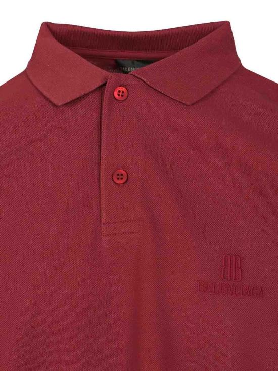 25FW 발렌시아가 폴로 티셔츠 828531TSVO44029 Dark Red - BALENCIAGA