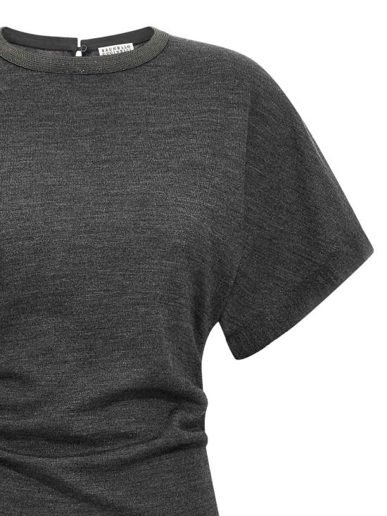  브루넬로 쿠치넬리 미디 스커트 MHR892A90C079 Grey - BRUNELLO CUCINELLI