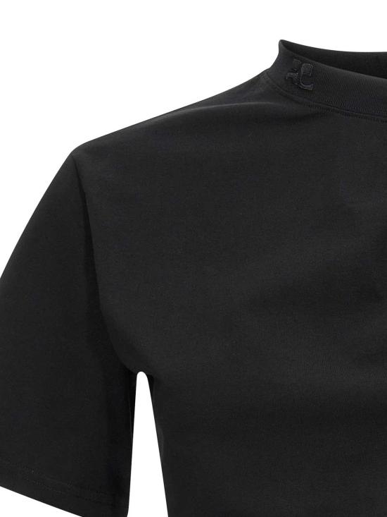 25FW 쿠레쥬 반팔 티셔츠 325JTS209JS02339999 Black - COURREGES