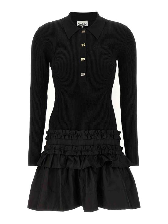  가니 미디 원피스 K2523099 Black