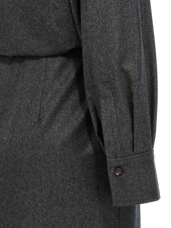  브루넬로 쿠치넬리 미디 스커트 ME226A5395C004 Grey - BRUNELLO CUCINELLI