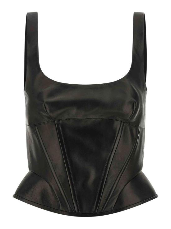 25FW 에르마노 설비노 민소매 티셔츠 D472L734GKH95708 BLACK