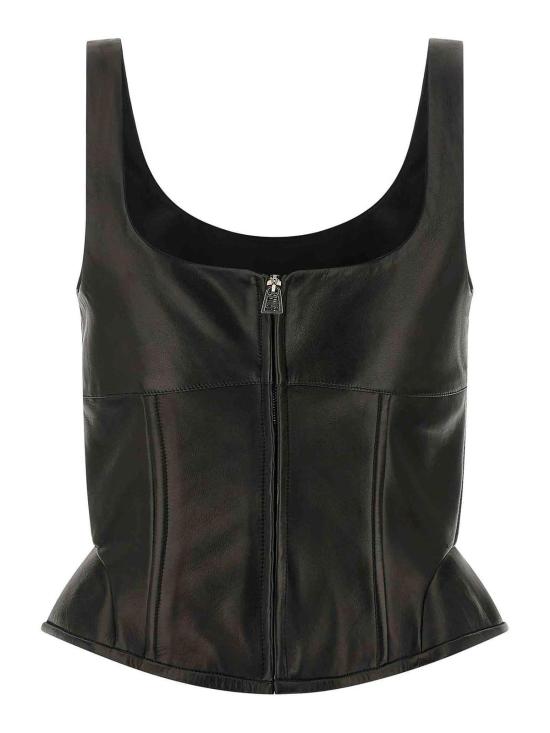 25FW 에르마노 설비노 민소매 티셔츠 D472L734GKH95708 BLACK - ERMANNO SCERVINO