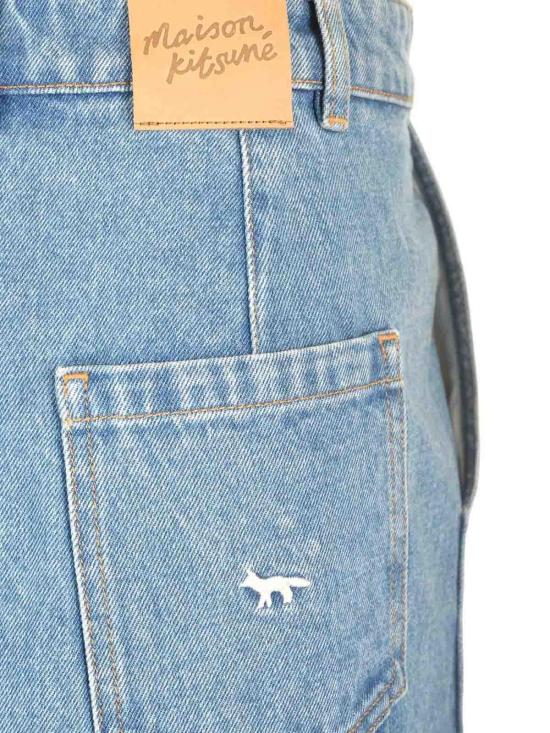 24FW 메종키츠네 미디 스커트 MW01509WW5023P413 Blue - MAISON KITSUNE