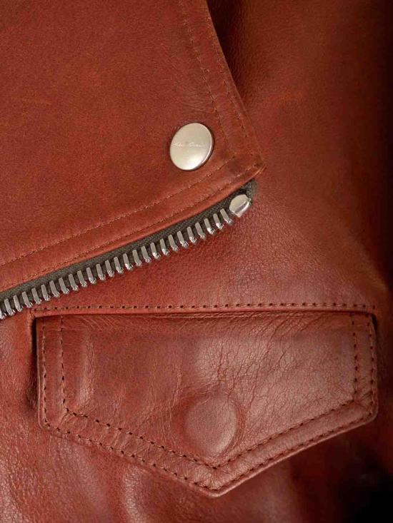  릭 오웬스 바이커 자켓 RO01D2790LNV73 Brown - RICK OWENS