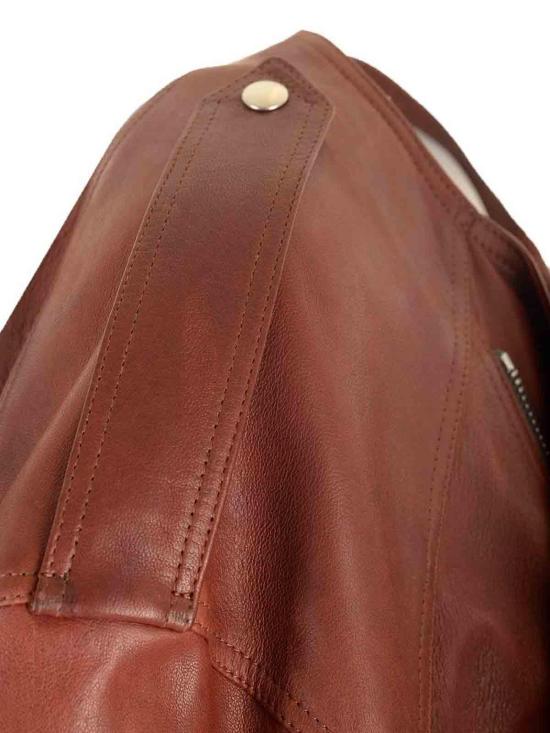  릭 오웬스 바이커 자켓 RO01D2790LNV73 Brown - RICK OWENS