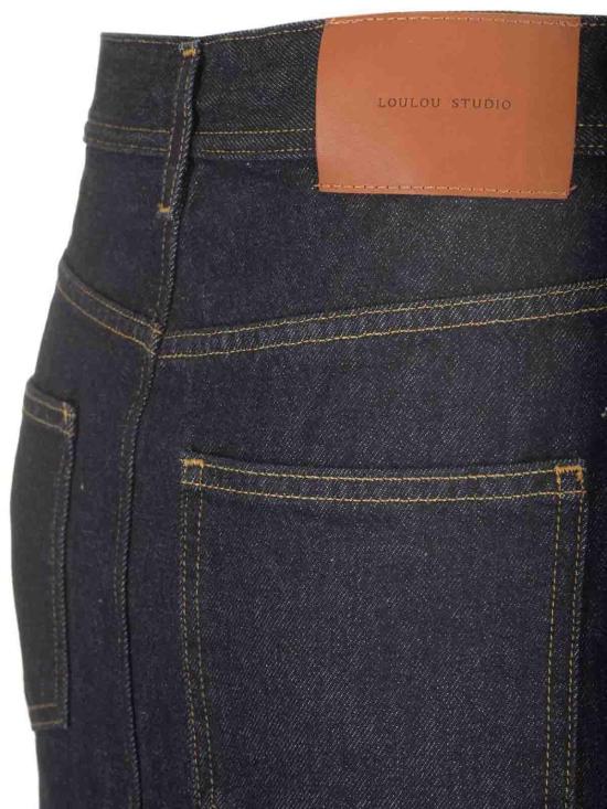 25FW 루루 스튜디오 미디 스커트 RONARAWWASH Blue - LOULOU STUDIO