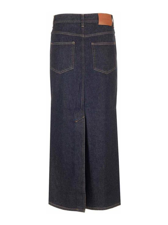 25FW 루루 스튜디오 미디 스커트 RONARAWWASH Blue - LOULOU STUDIO