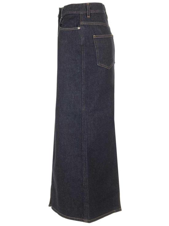 25FW 루루 스튜디오 미디 스커트 RONARAWWASH Blue - LOULOU STUDIO