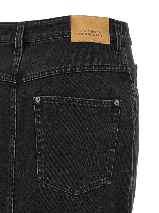  이자벨마랑 미디 스커트 JU0410FAC3H03I02FK Black - ISABEL MARANT