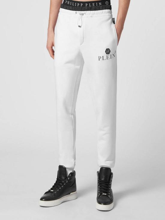  필립 플레인 트레이닝/조거 팬츠 SACCMJT2073PTE003N White - PHILIPP PLEIN