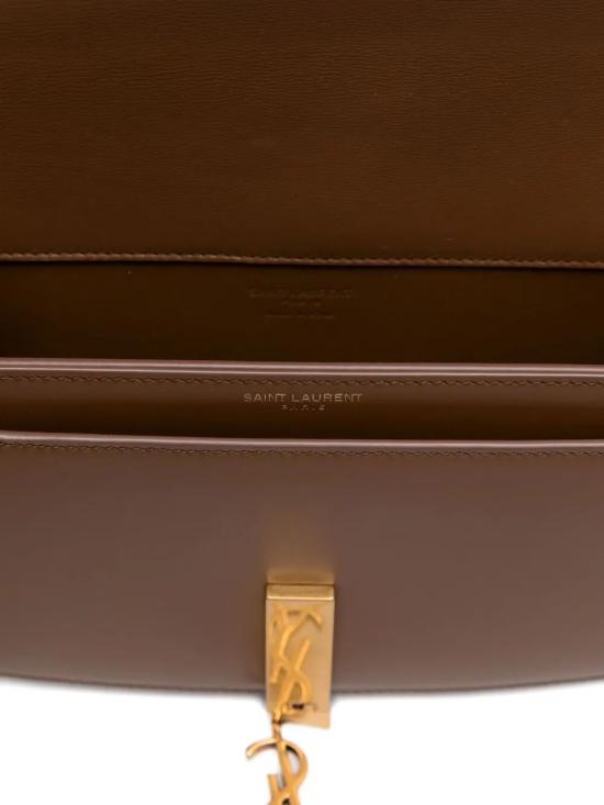 25FW 생로랑 볼테르 하프문백 8373820SX0W 2536 BROWN - SAINT LAURENT