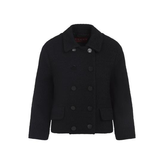 26SS 구찌 울 부클레 재킷 823781Z7AU9 1000 BLACK