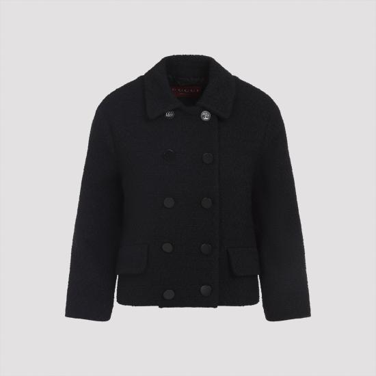 26SS 구찌 울 부클레 재킷 823781Z7AU9 1000 BLACK - GUCCI