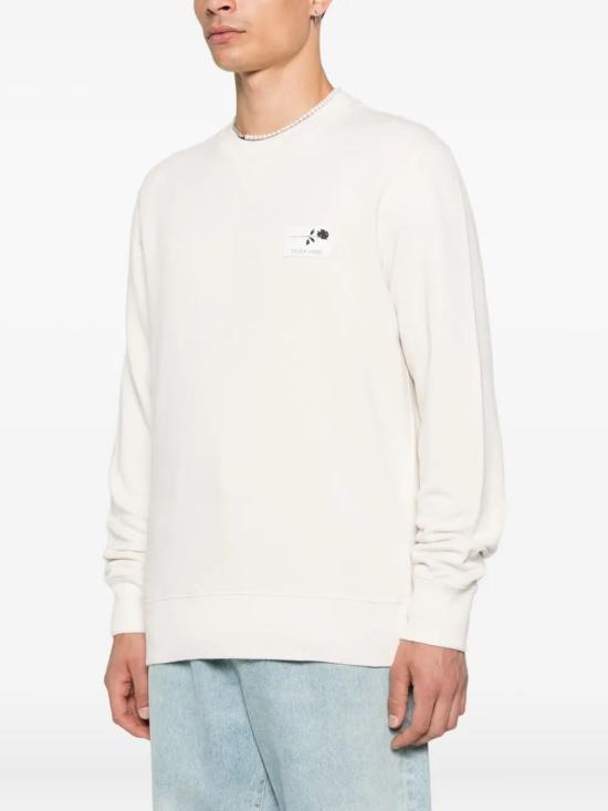 25FW 골든구스 뒷면 프린트 화이트 코튼 스웨트셔츠 GMP01223P00213982432 panna - GOLDEN GOOSE