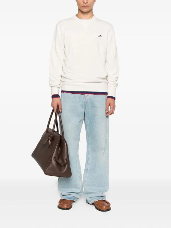 25FW 골든구스 뒷면 프린트 화이트 코튼 스웨트셔츠 GMP01223P00213982432 panna - GOLDEN GOOSE